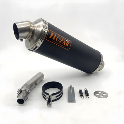 40 cm stainless steel oval silencer powder coated black Honda CBR 500R (2017)