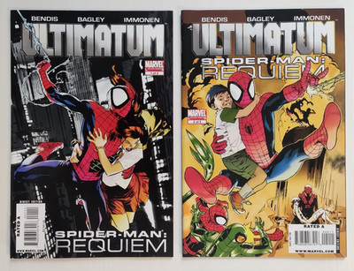 US Marvel  ULTIMATUM SPIDER-MAN REQUIEM #1+2  Bagley / Immonen / Bendis  2009