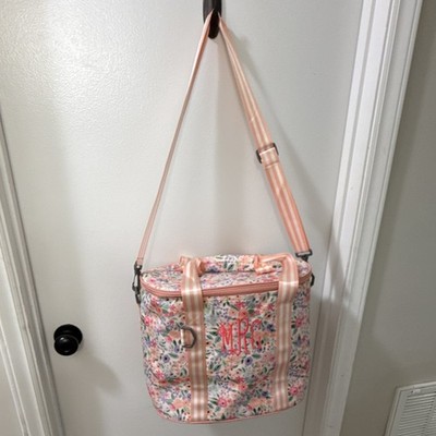 Marleylilly Floral Insulated Large Cooler Bag Pink Floral Adjustable Strap
