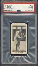 1928 W502 #27 Ty Cobb PSA 2 Philadelphia Athletics HOF