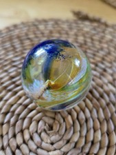 Vintage Paperweight Signed SANS GLASS Handmade Art Glass