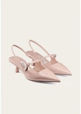 Jimmy Choo Women's Didi Macaron 45mm Leather Pointed Pump Heel Shoes Size 36
