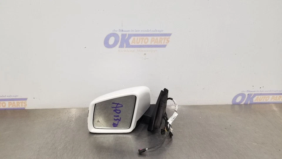 17 MERCEDES BENZ GLS63 AMG W166 EXTERIOR SIDE VIEW MIRROR LEFT DRIVER WHITE - Image 4 of 4