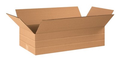 MD24126 Multi-Depth Corrugated Cardboard Box 24'' L x 12'' W x 6'' H, Kraft, for...