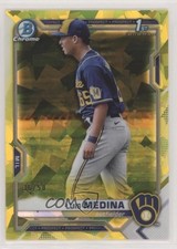 2021 Bowman Chrome Sapphire Edition Yellow Refractor 36/50 Luis Medina 03yv