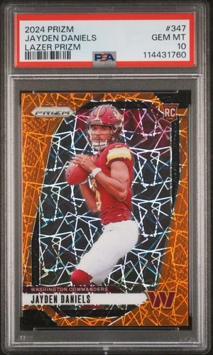 2024 Prizm Jayden Daniels #347 RC Lazer Prizm PSA 10