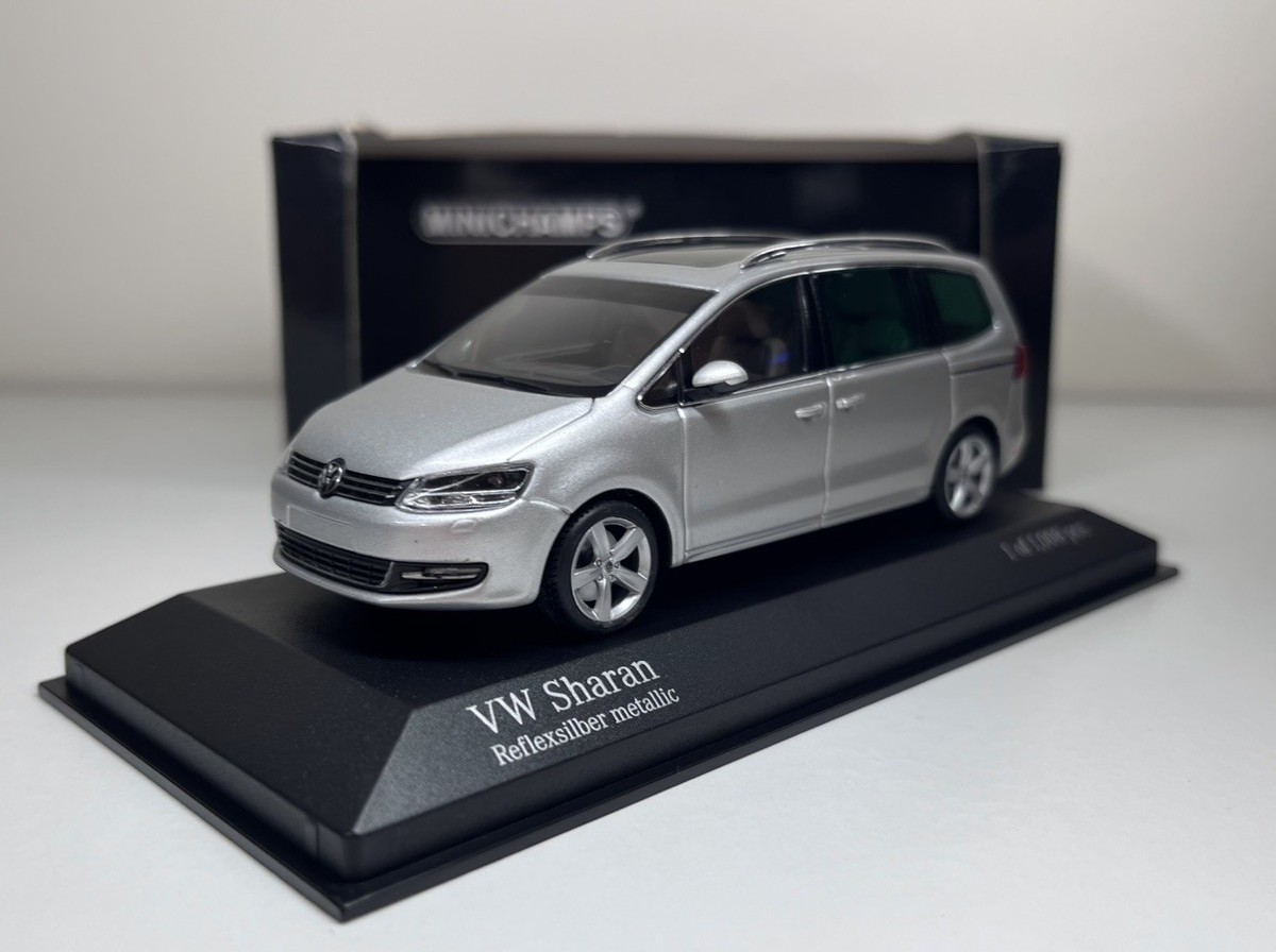 MINICHAMPS Volkswagen ミニカー 1/43 Minichamps 1:43 Volkswagen VW Sharan Mk2 7N 2010 Silver Rare Model
