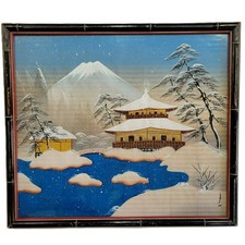 蓝色古董日本画作、画卷| eBay