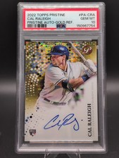2022 Topps Pristine CAL RALEIGH #PA-CRA Pristine Gold Refractor Auto /50 PSA 10