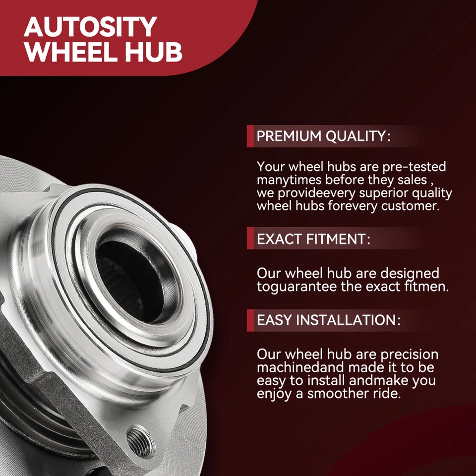 2x Front Wheel Bearing Hub Assembly For Dodge Grand Caravan 2009-2010 V6 513273 Foto 3 de 4