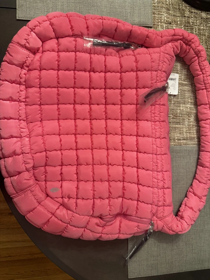 Bolso de Mano Free People Movement Acolchado Puffer Embalable Goma Rosa Nuevo sin Etiquetas. Foto 2 de 4
