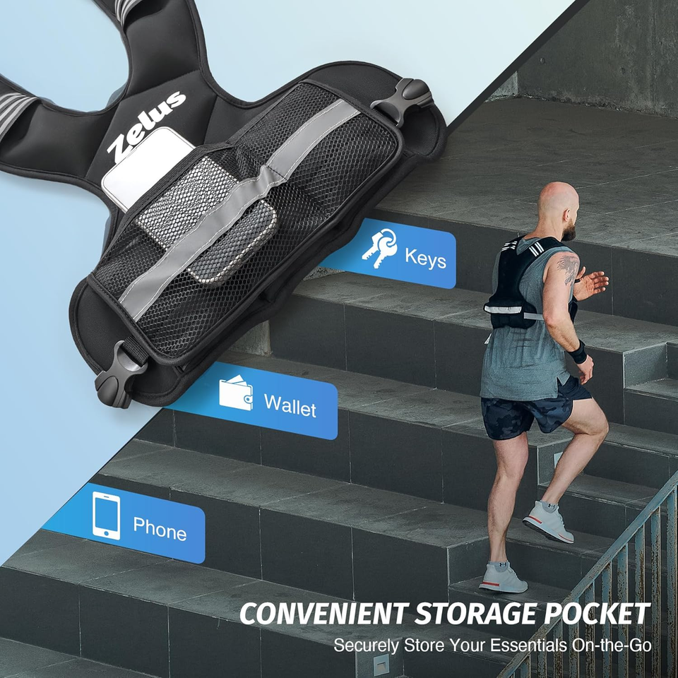 Adjustable Weighted Vest For Men Women, 4-10lb/11-20lb/20 - View #11