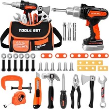 Premium Kids Tool Set with Drill Toy Portable Carrying Bag
