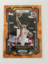 2023-24 Panini Prizm Adama Sanogo RC Orange Cracked Ice Prizm #286 Bulls