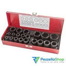 SET 20 BUSSOLE 1/2" PER PISTOLA AVVITATORE PNEUMATICO 8-32MM KIT BOCCOLE ACCIAIO