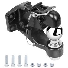 8-ton Pintle Hook Trailer Combination Hitch Receiver 2 Hitch Ball With Mounting