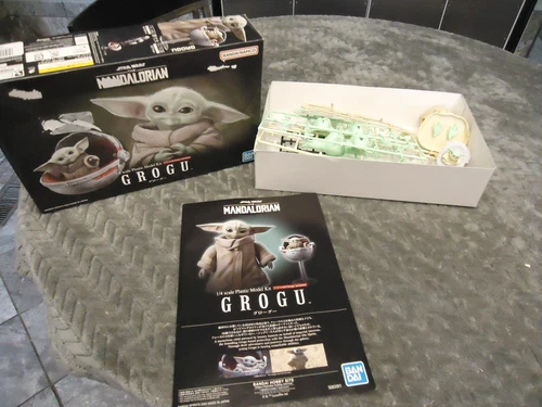 bandai 1/4 scale star wars the mandalorian grogu / yoda model 5063391 ( started^