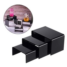 MagiDeal Black Acrylic Riser Stand Set Jewelry Collectible Showcase Display