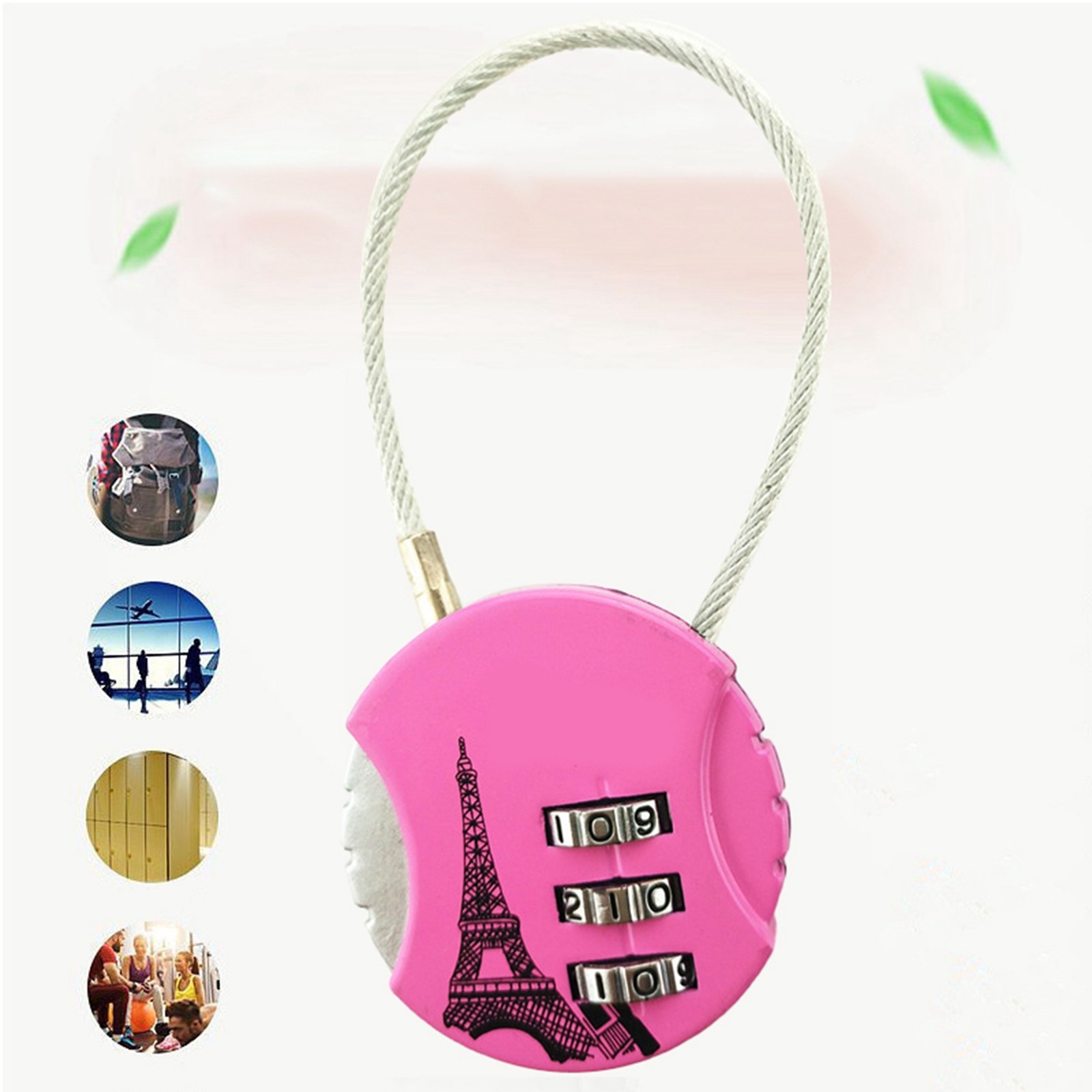 Combination Lock 3 Digit Padlock Anti Theft Code Lock Zinc Alloy For Travel Lugg