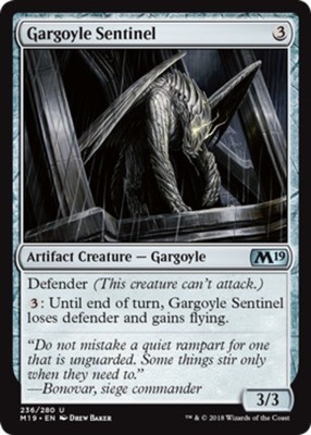 Gargoyle Sentinel~236/280~NM~(M19) - Core Set 2019~MTG