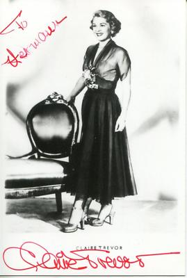 Claire Trevor Autograph Actress In Key Largo Queen Of Film Noir Signed ...