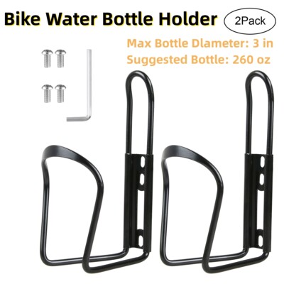 2 Packs Bike Water Bottle Cages Bicycle Lightweight Aluminum Alloy Bottle Holder