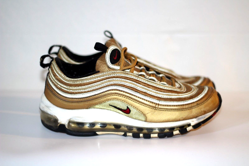 NIKE Air Max 97 TN's Oro Metallico Retro Trainer Regno Unito 5,5 Euro 39 - Foto 2 di 3