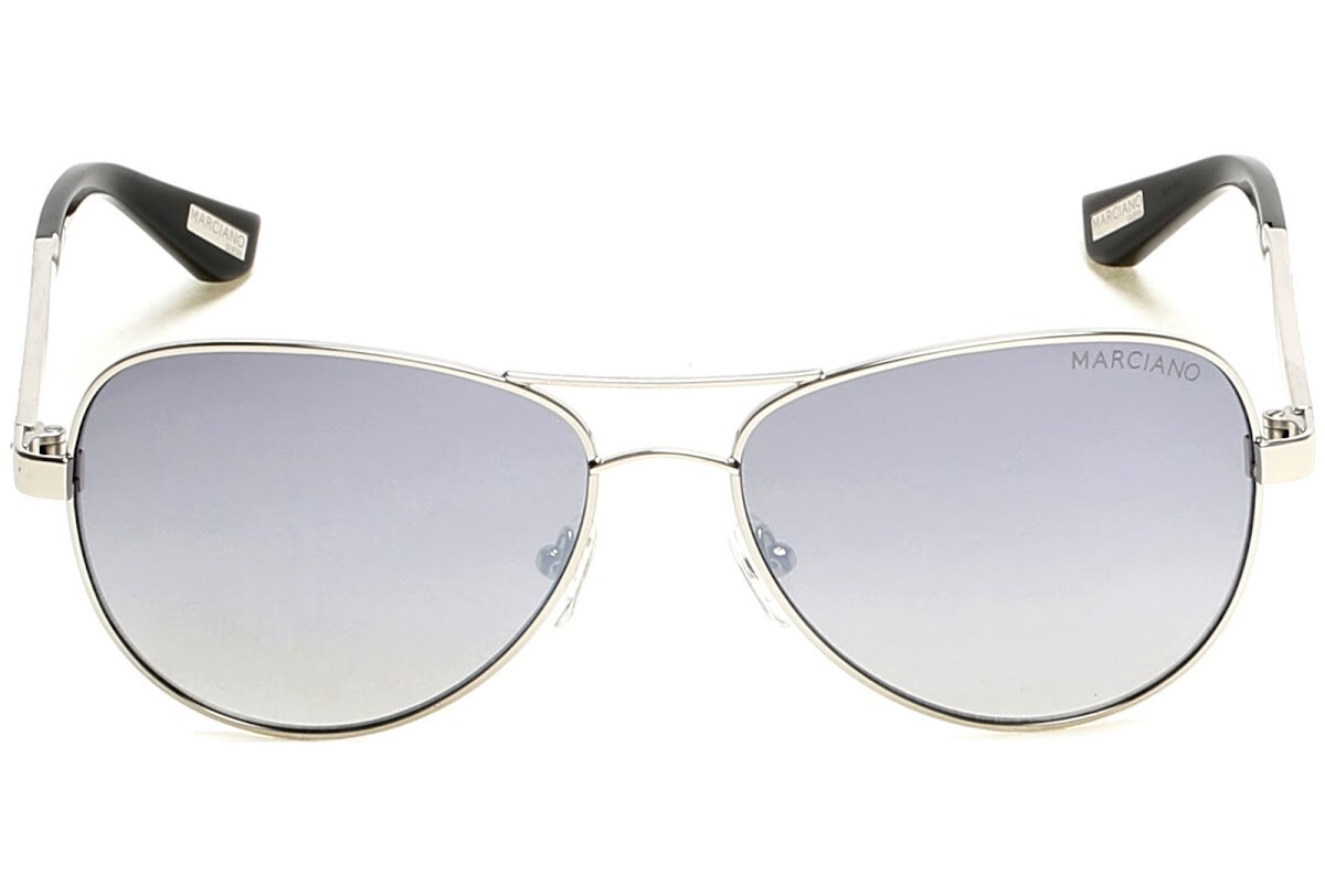 Marciano By Guess GM0754 06C Shiny Silver Aviator Sunglasses  display picture 1