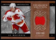 2007-08 Artifacts Treasured Swatches Al MacInnis 120/299 Calgary Flames #TS-AM