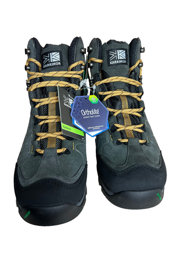 Karrimor Men's Hot Rock Waterproof Walking Hiking Boots Charcoal Yellow Size 9 - Picture 2 of 4