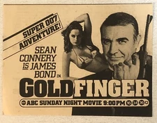 Goldfinger Movie Print Ad Advert Sean Connery James Bond 007 Tpa2