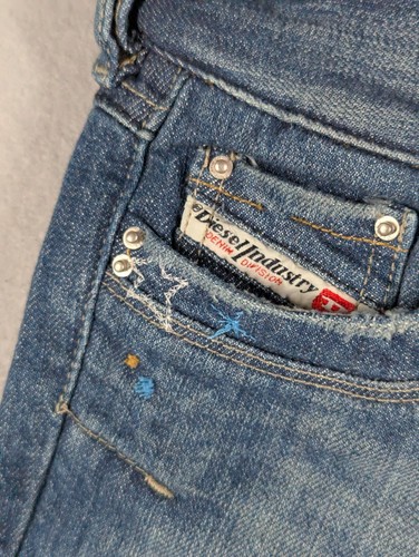 Vintage Diesel Jeans Womens 24X33 Blue Hush-DS Distressed Straight Made In Italy - Picture 7 of 12