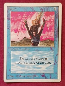 Magic The Gathering UNLIMITED FLIGHT blue card MTG