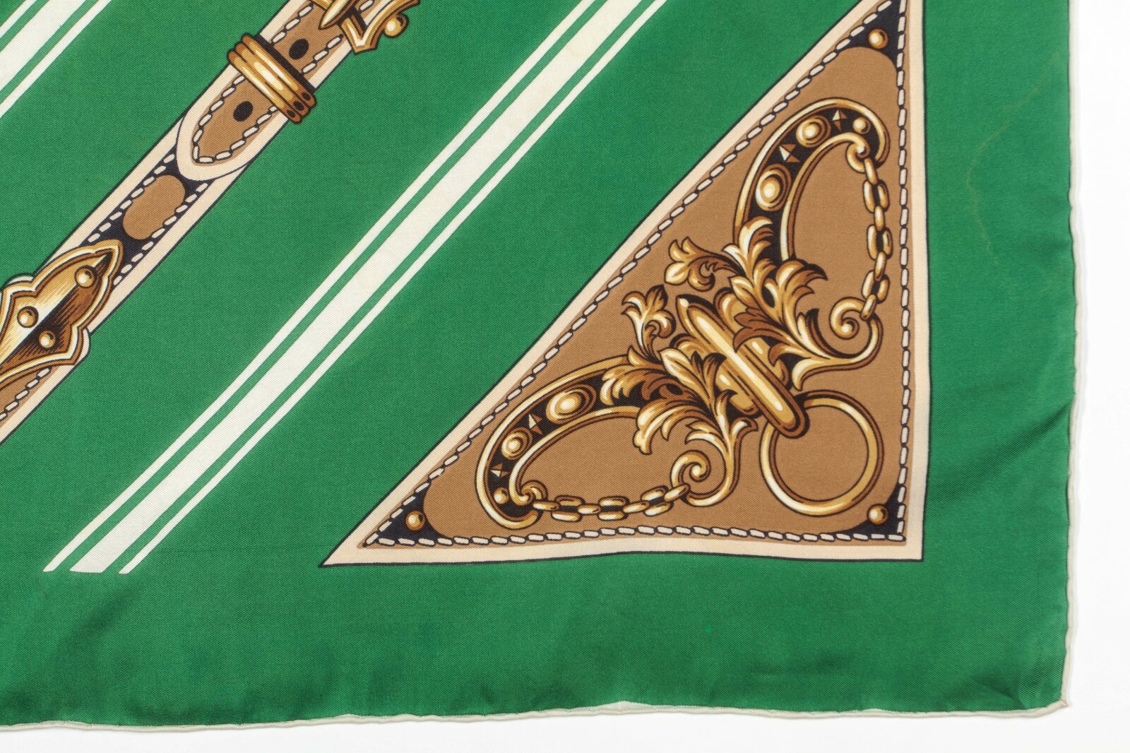 Foulard En Soie Vintage Jean Pierre - Motifs Géométriques Multicolores - Occasion Bon état