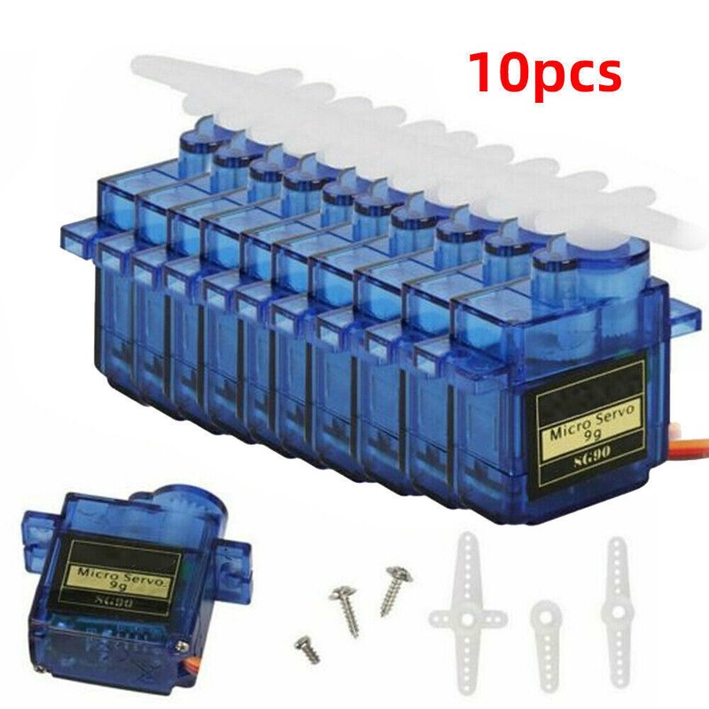 10/20 x SG90 Gear 9g Micro Servo For RC Motor Airplane Helicopter Car Boat Robot