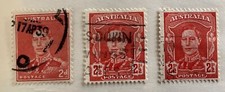 King George VI Stamps - 2 1/2D and 2D Australian Stamps