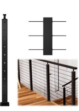 Muzata Top Level drilled Cable Railing Post 36"x2"x2" (33" Post Body ONLY)