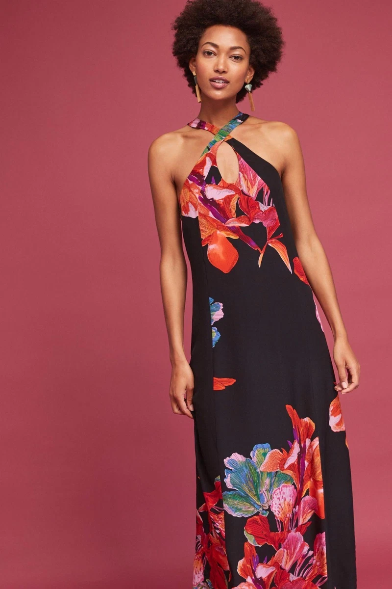 Silk floral shop maxi dress
