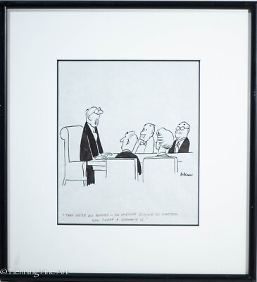 Rare Wall Street Journal Cartoon Illustration by Bo Brown, Business 