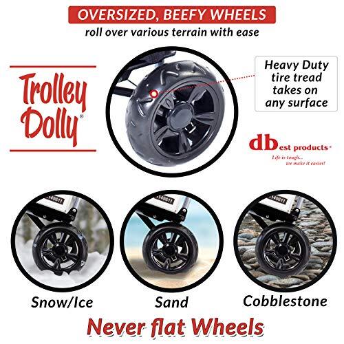 Trolley Dolly Black Foldable Shopping cart for Groceries with Wheels