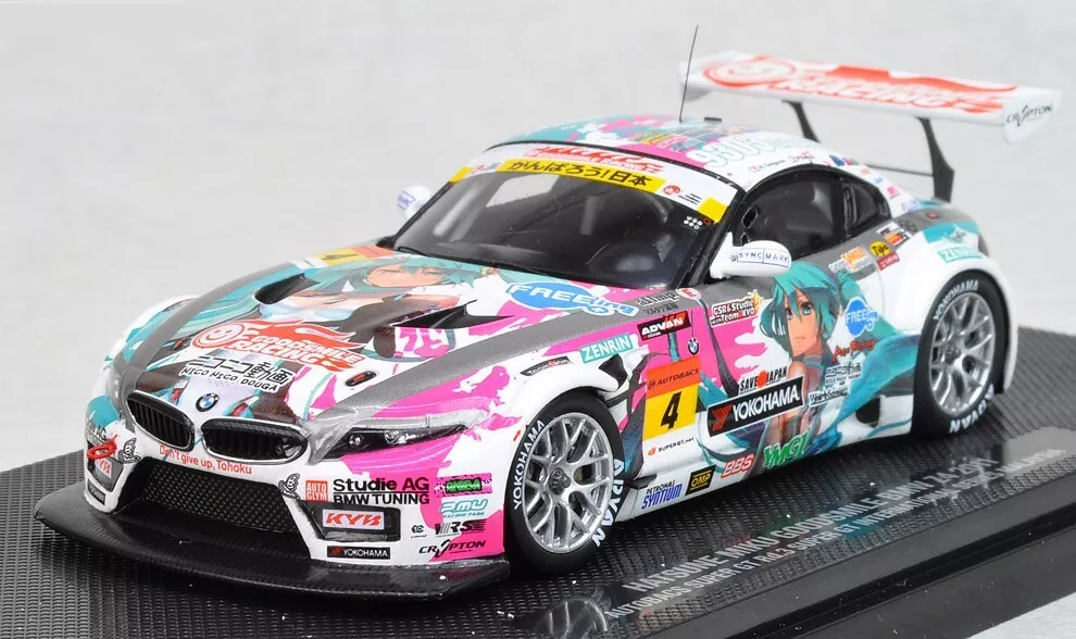 1:43 EBBRO Hatsune Miku Good Smile BMW Z4 Super GT 2011 #4 model car –  Boost Gear - GLOBAL