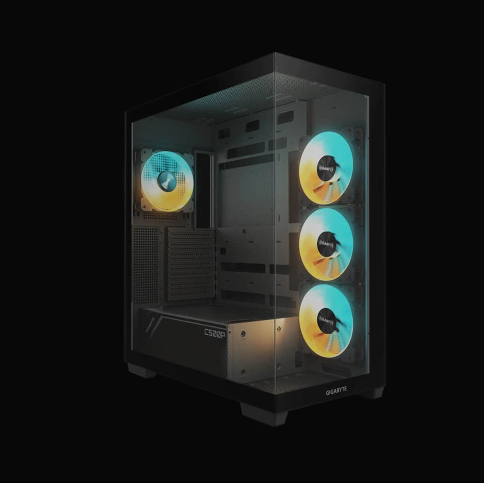 Gigabyte C500 Panoramic Stealth Mid Tower ATX Tempered Glass RGB PC Case - Image 3 of 4