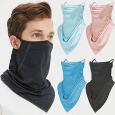 Sun Protection Scarf Face Mask Breathable Face Cover Neck Gaiter with Ear Loops