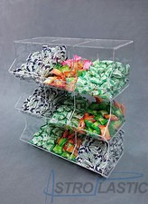 Contenitore porta caramelle in plexiglass 9 spazi a cubo