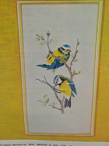 Vintage Penelope Blue Tits Birds Needlepoint Kit (Open) - 8" x 15" (3092) - Picture 3 of 10