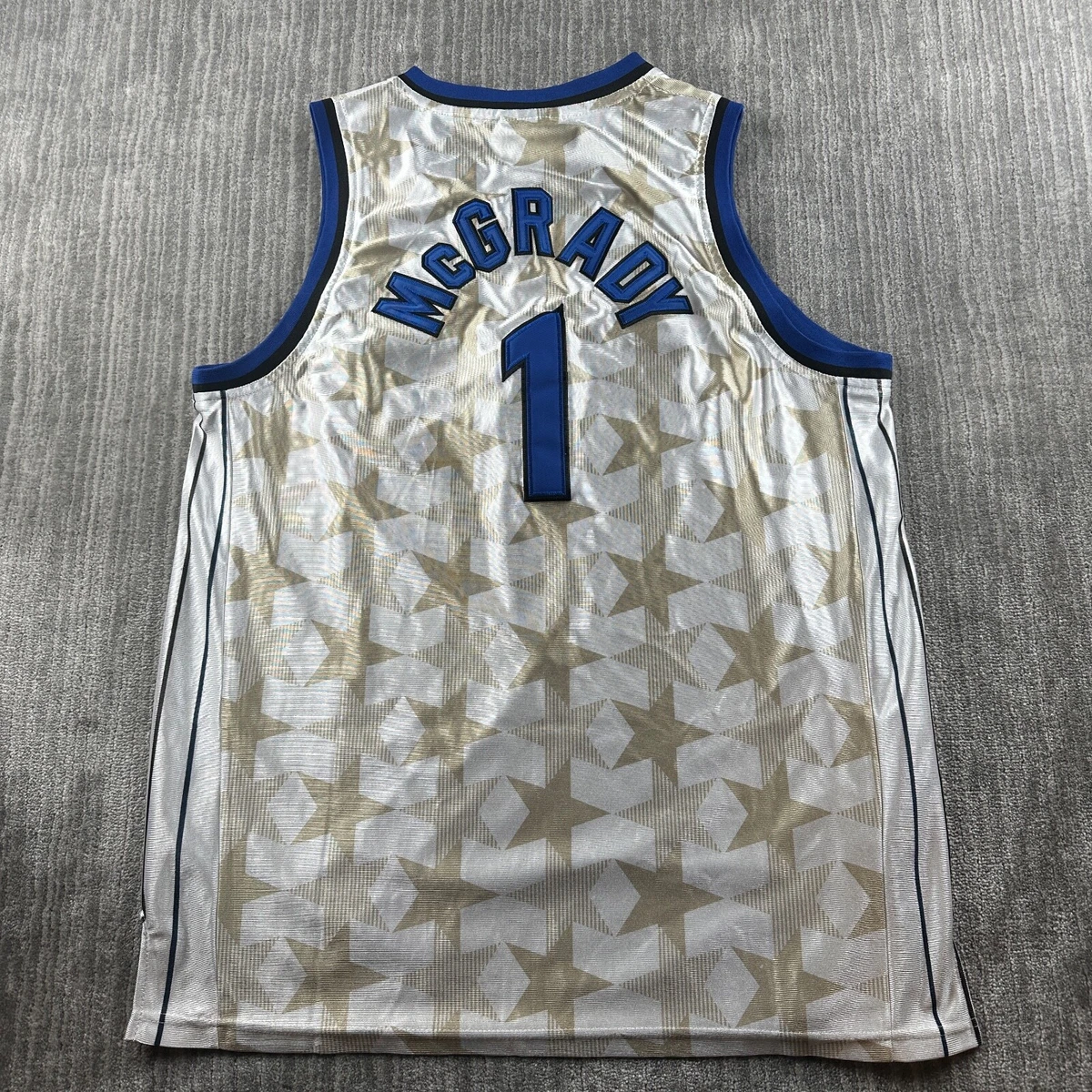 TRACY MCGRADY TMAC ORLANDO MAGIC REEBOK JERSEY BLUE MEN SEWN 48 XL *READ*