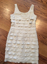 Jessica Howard Wom Bodycon Sleeveless Ruffle Party Coctail Formal Dress Size 12