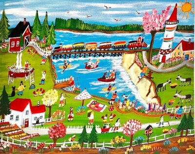 Discounted - ILONA FEKETE 16x20 Painting ''Good Old Summertime'' (3)