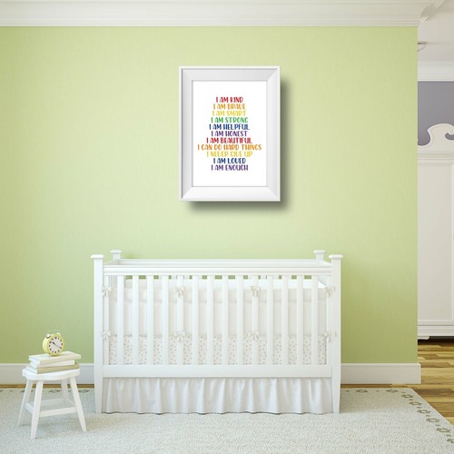 Stampa vivaio citazione I Am Enough P16 - Foto 1 di 2