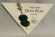 Dukes Hotel Silver Plated Olive Picks Lot of 20 Individual Pieces NEW